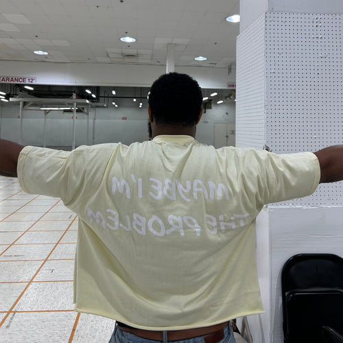 "Maybe I'm The Problem" Yellow Pastel Tees