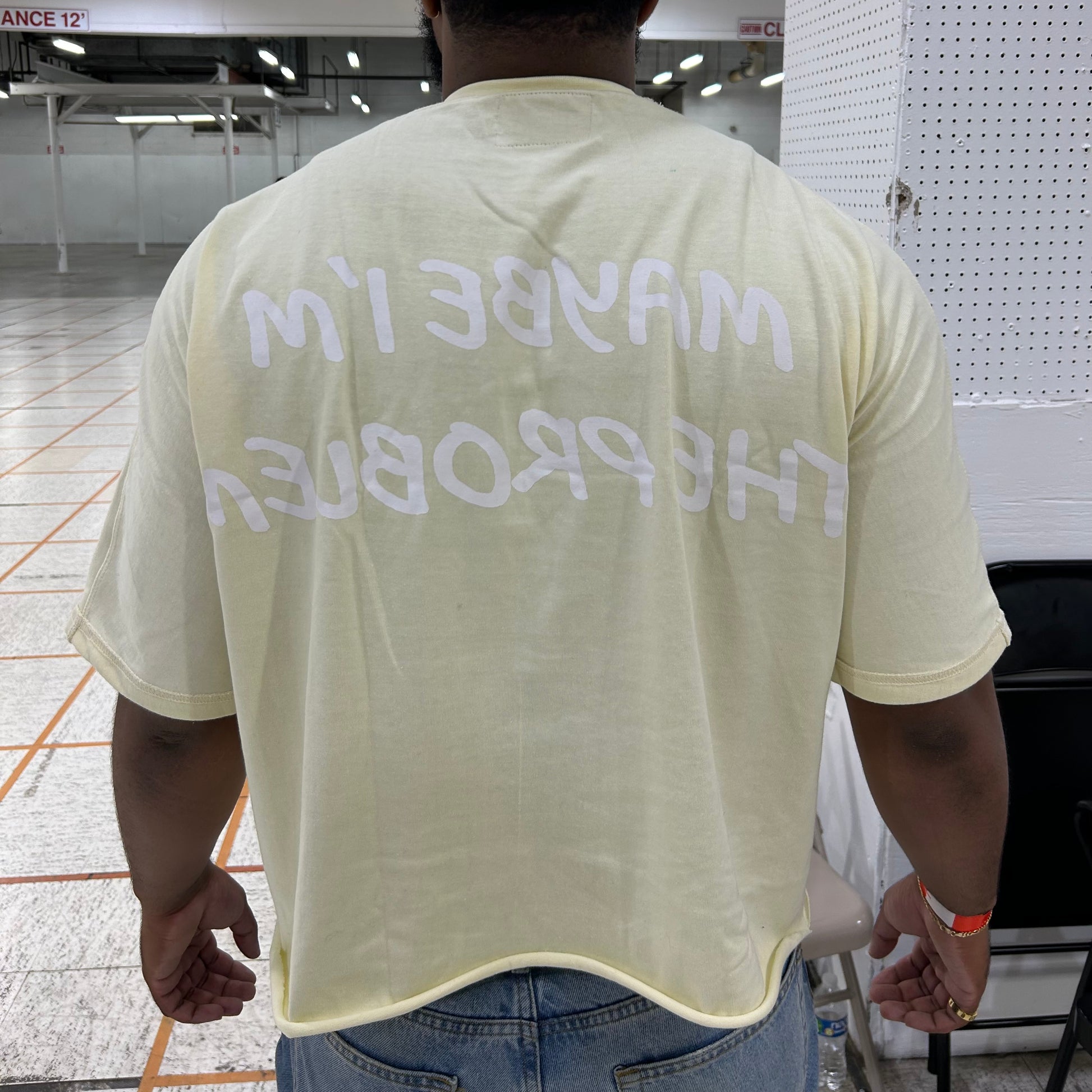 "Maybe I'm The Problem" Yellow Pastel Tees